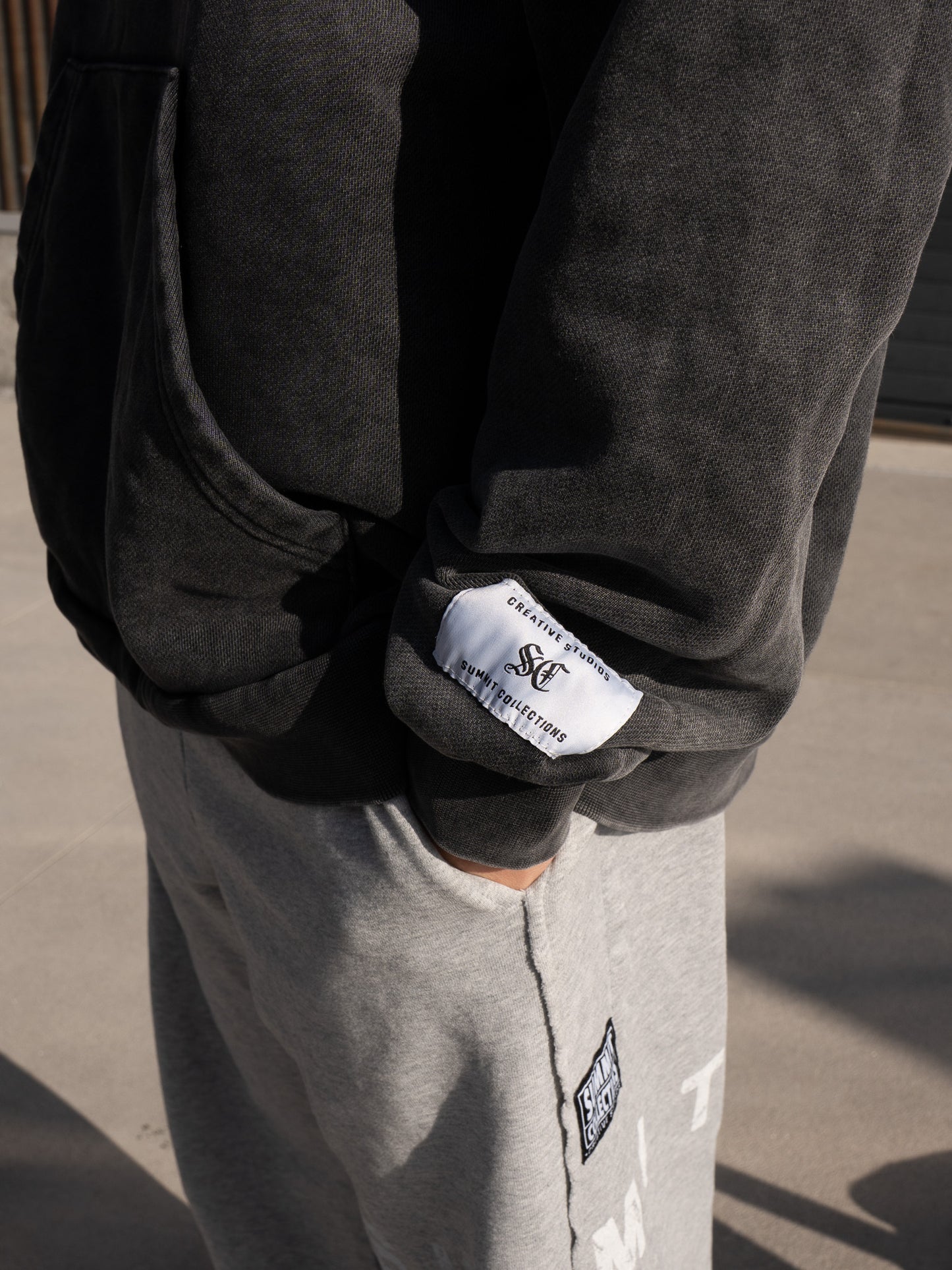 Sun Faded Script Pullover Hoodie