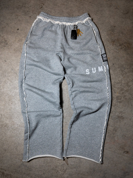 Distressed Paneled Baggy Sweatpants