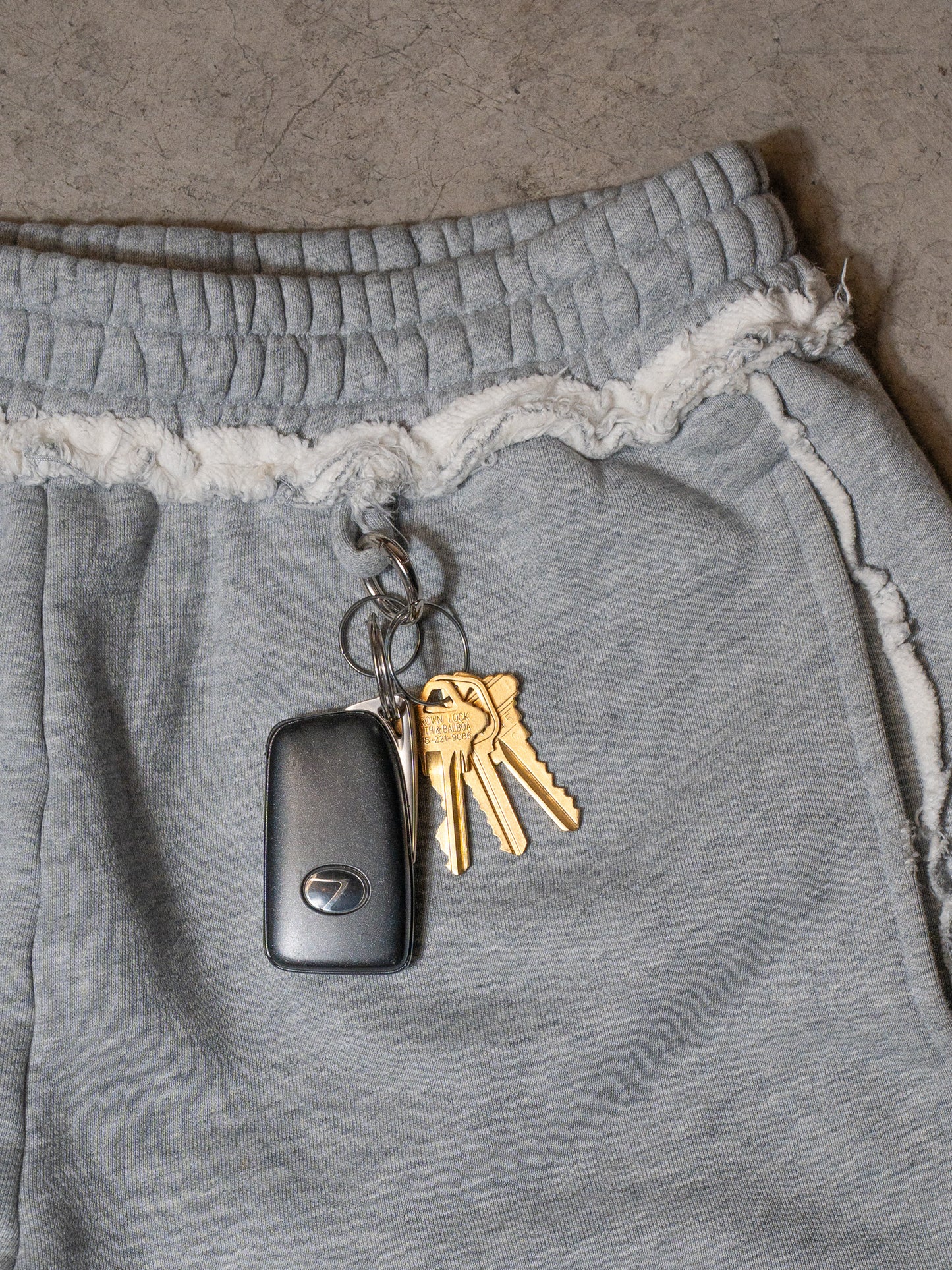 Distressed Paneled Baggy Sweatpants