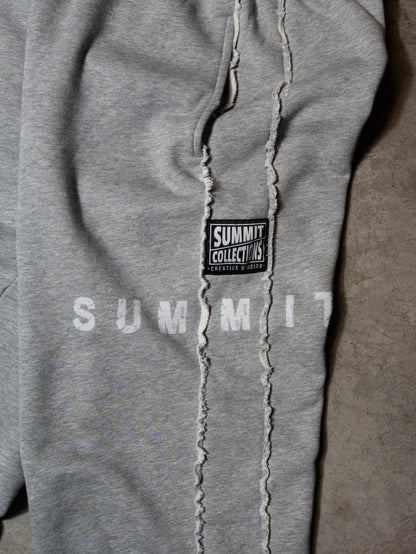 Distressed Paneled Baggy Sweatpants