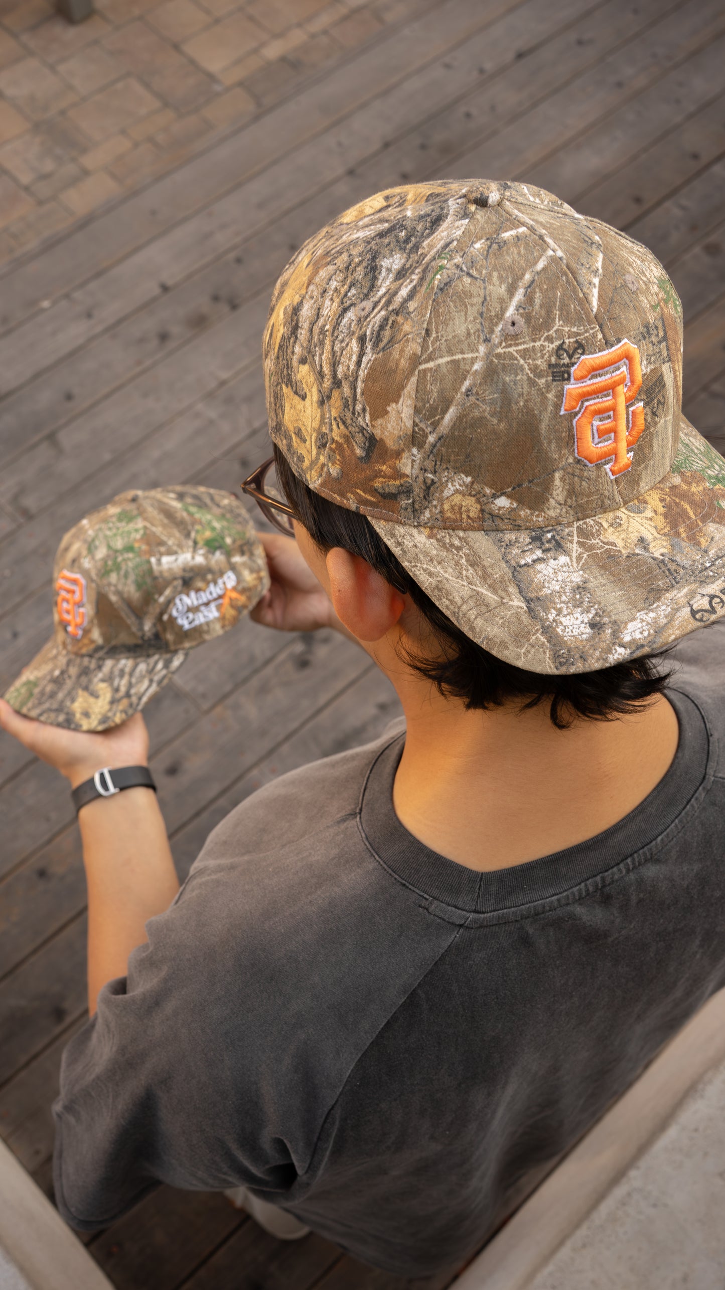 (PLASTIC SNAP) Real Tree Camo SF Hat