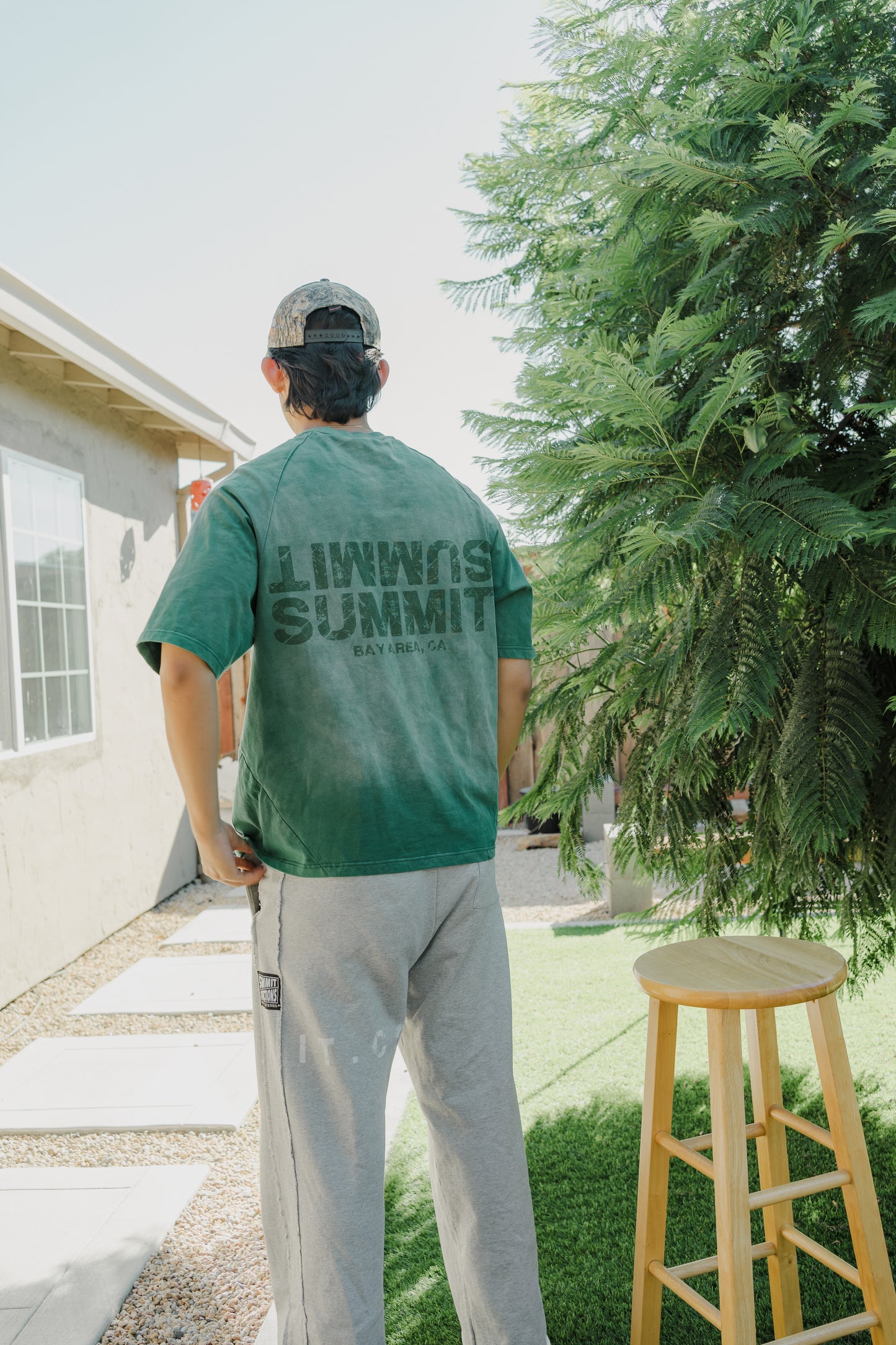 Green Washed Summit Jersey Tee