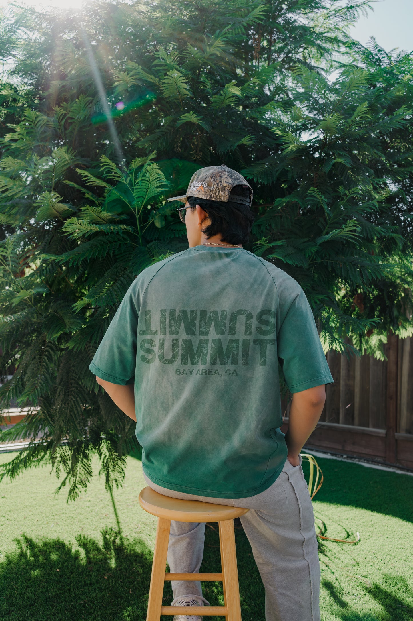 Green Washed Summit Jersey Tee
