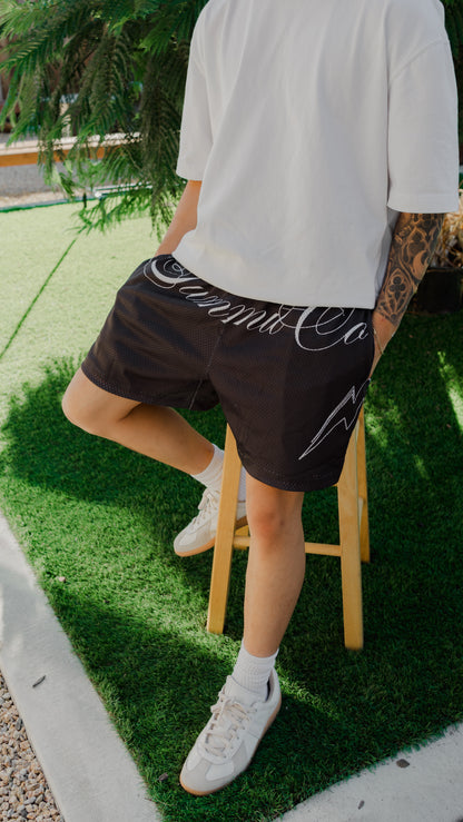 Black Mesh Shorts