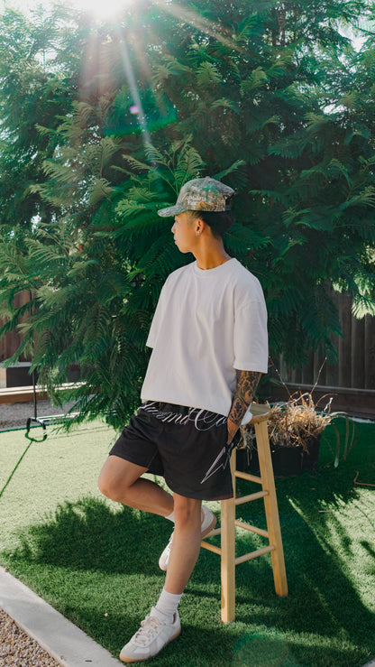 Black Mesh Shorts