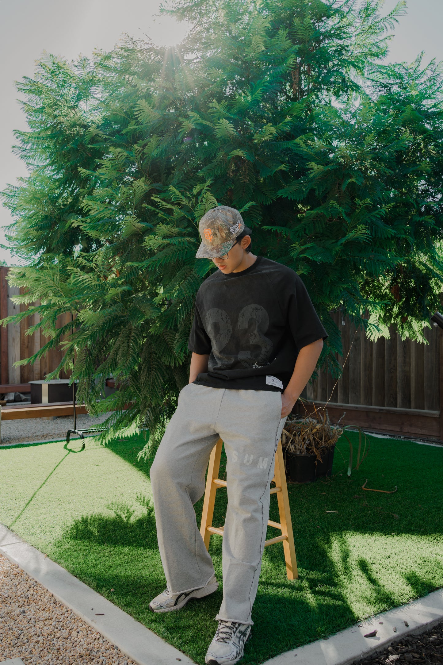 Black Washed Summit Jersey Tee
