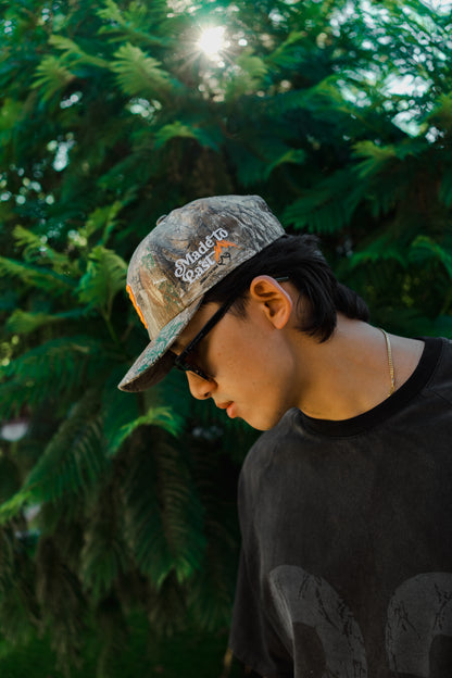 (PLASTIC SNAP) Real Tree Camo SF Hat