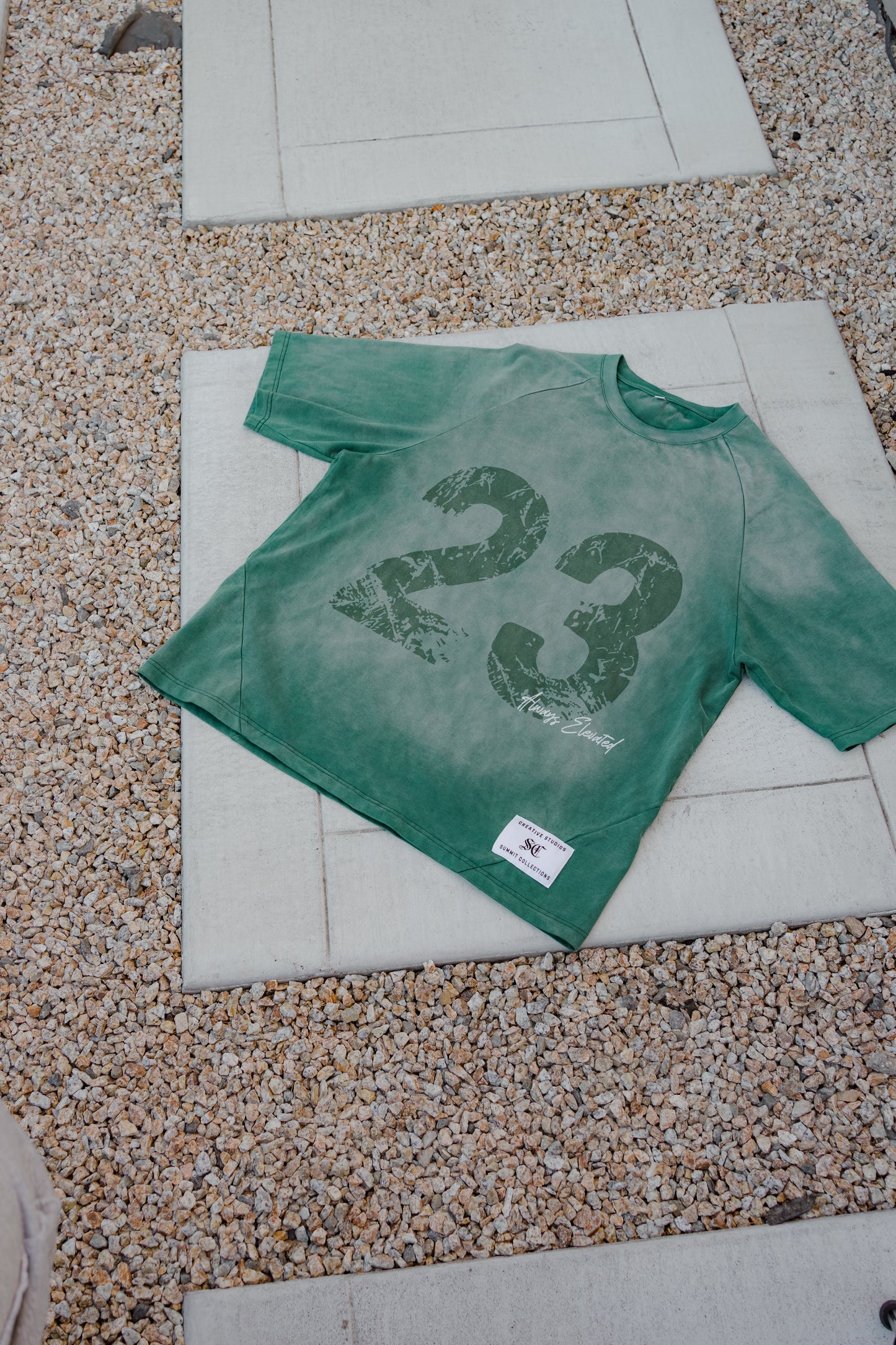 Green Washed Summit Jersey Tee