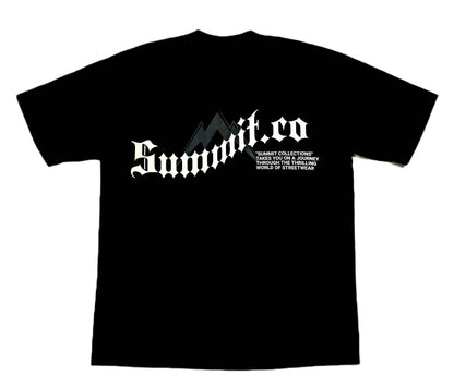 Reach New Peaks Black Tee